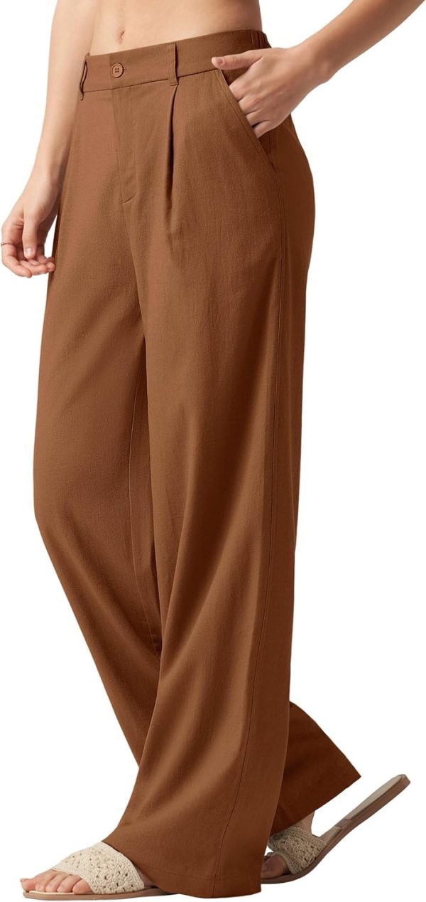 Willit Women's Linen Pants Wide Leg Work Dress Pants Casual Slacks Business Pants with Pockets 29" 31" - Image 33