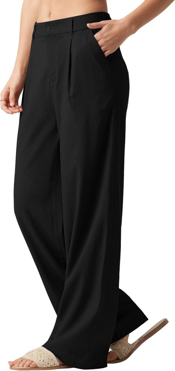 Willit Women's Linen Pants Wide Leg Work Dress Pants Casual Slacks Business Pants with Pockets 29" 31" - Image 39