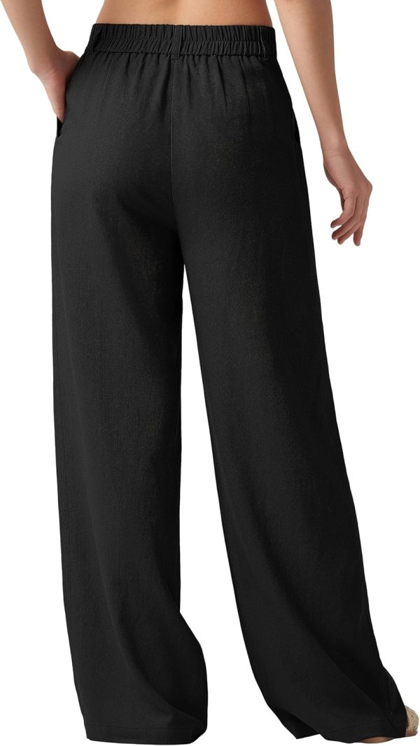 Willit Women's Linen Pants Wide Leg Work Dress Pants Casual Slacks Business Pants with Pockets 29" 31" - Image 40