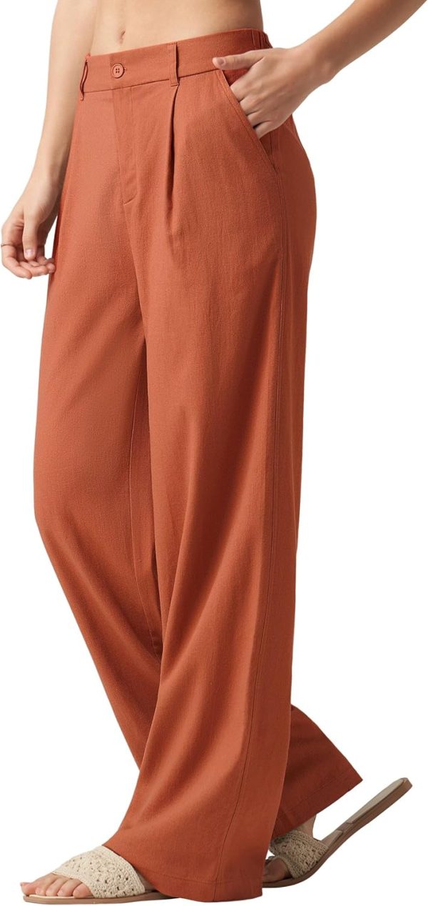 Willit Women's Linen Pants Wide Leg Work Dress Pants Casual Slacks Business Pants with Pockets 29" 31" - Image 51