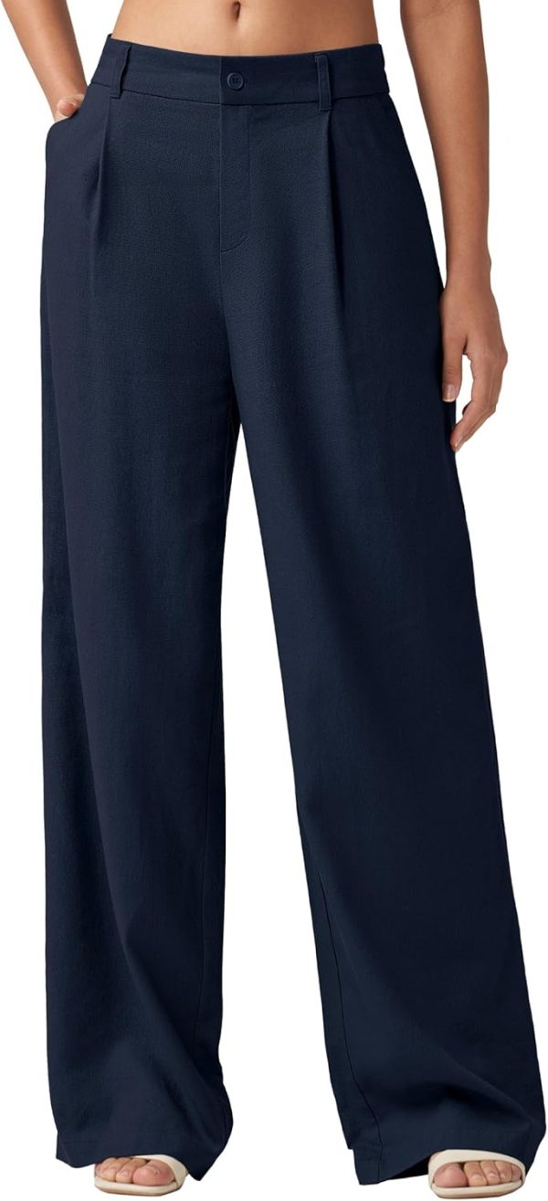 Willit Women's Linen Pants Wide Leg Work Dress Pants Casual Slacks Business Pants with Pockets 29" 31" - Image 56