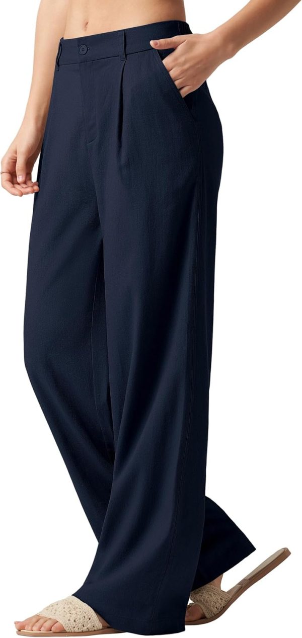 Willit Women's Linen Pants Wide Leg Work Dress Pants Casual Slacks Business Pants with Pockets 29" 31" - Image 57