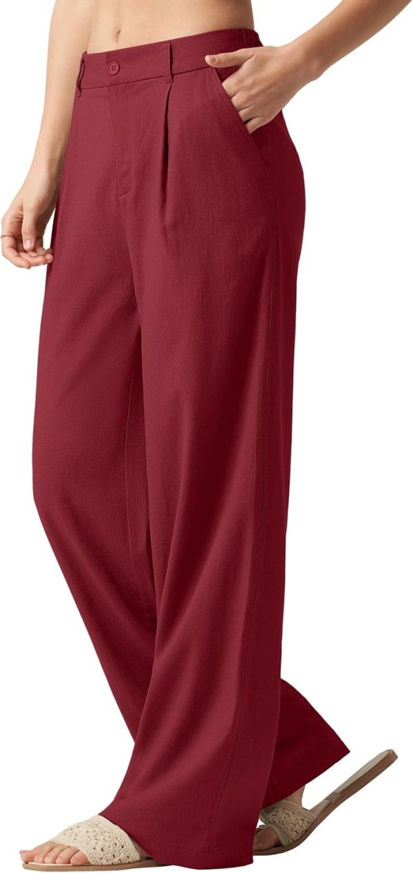 Willit Women's Linen Pants Wide Leg Work Dress Pants Casual Slacks Business Pants with Pockets 29" 31" - Image 67