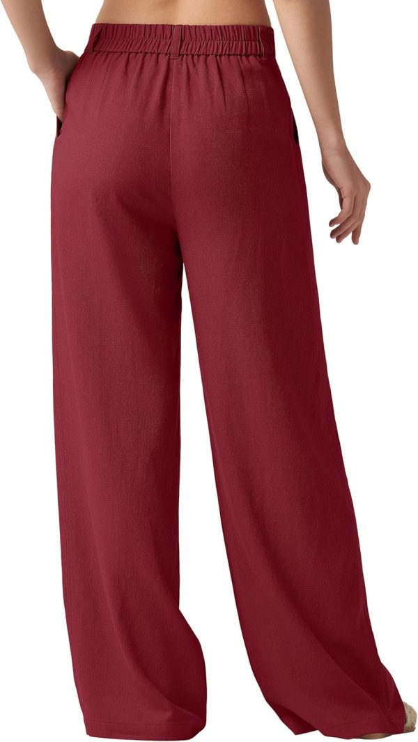 Willit Women's Linen Pants Wide Leg Work Dress Pants Casual Slacks Business Pants with Pockets 29" 31" - Image 68