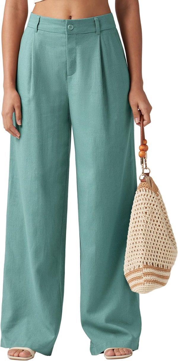 Willit Women's Linen Pants Wide Leg Work Dress Pants Casual Slacks Business Pants with Pockets 29" 31" - Image 72