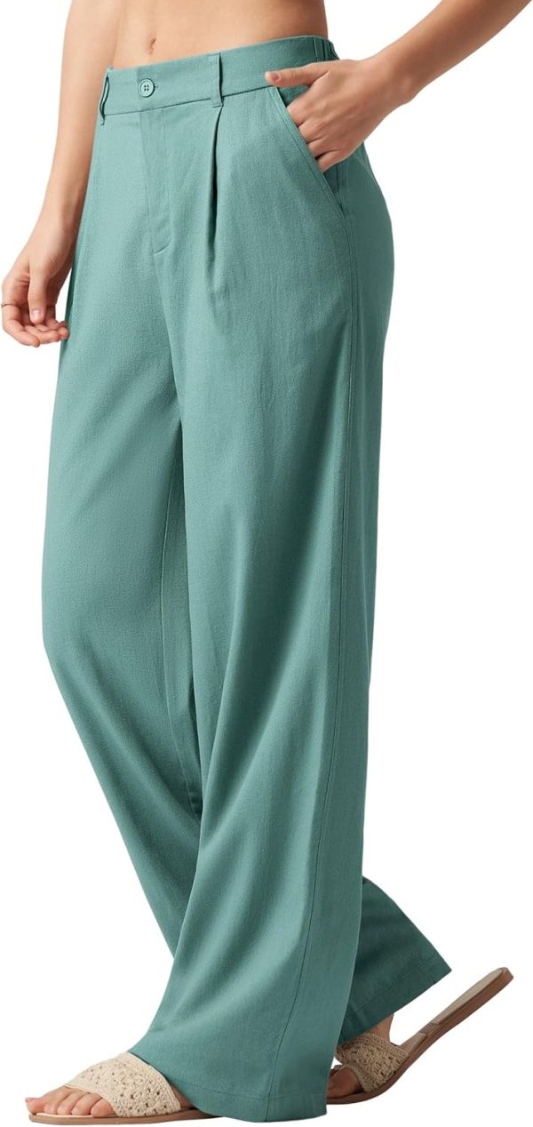Willit Women's Linen Pants Wide Leg Work Dress Pants Casual Slacks Business Pants with Pockets 29" 31" - Image 73