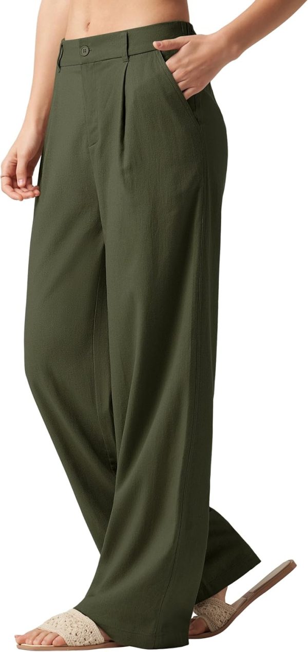 Willit Women's Linen Pants Wide Leg Work Dress Pants Casual Slacks Business Pants with Pockets 29" 31" - Image 79