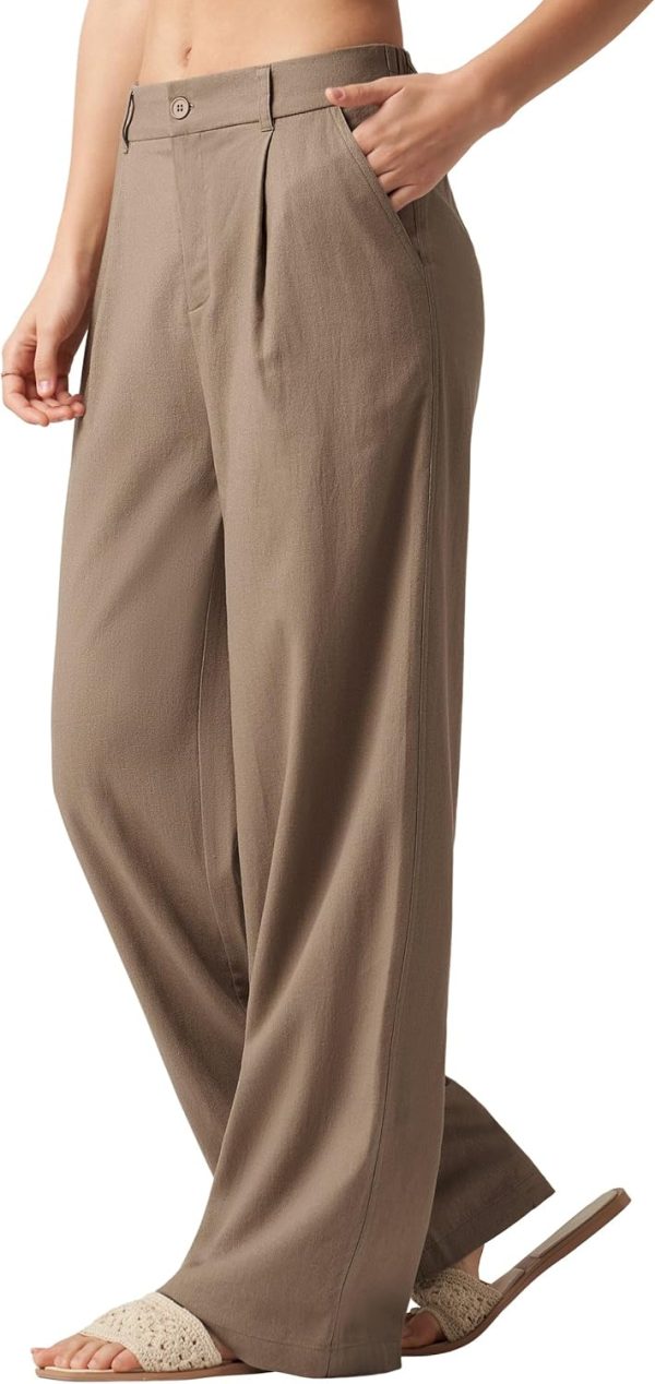 Willit Women's Linen Pants Wide Leg Work Dress Pants Casual Slacks Business Pants with Pockets 29" 31" - Image 85